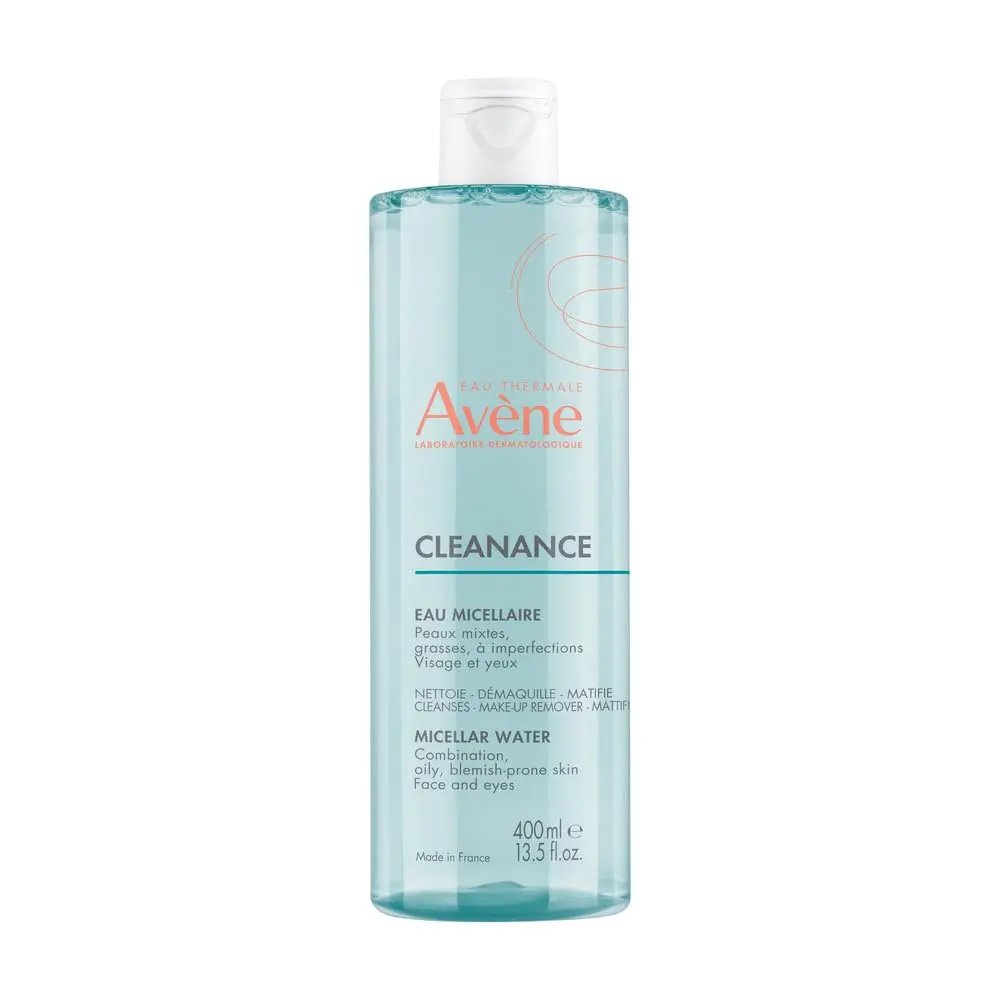 Avene Cleanance Água Micelar Remove Maquiagem e Purifica Pele Oleosa 400ml