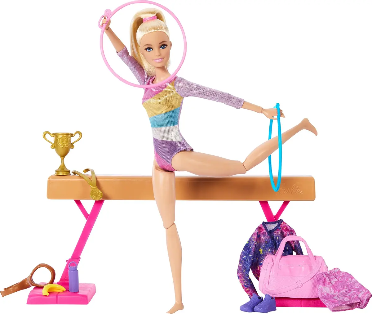 Barbie Profissões Conjunto de Brinquedo Ginasta Cabelo Loiro para crianças a partir de 3 anos - 1