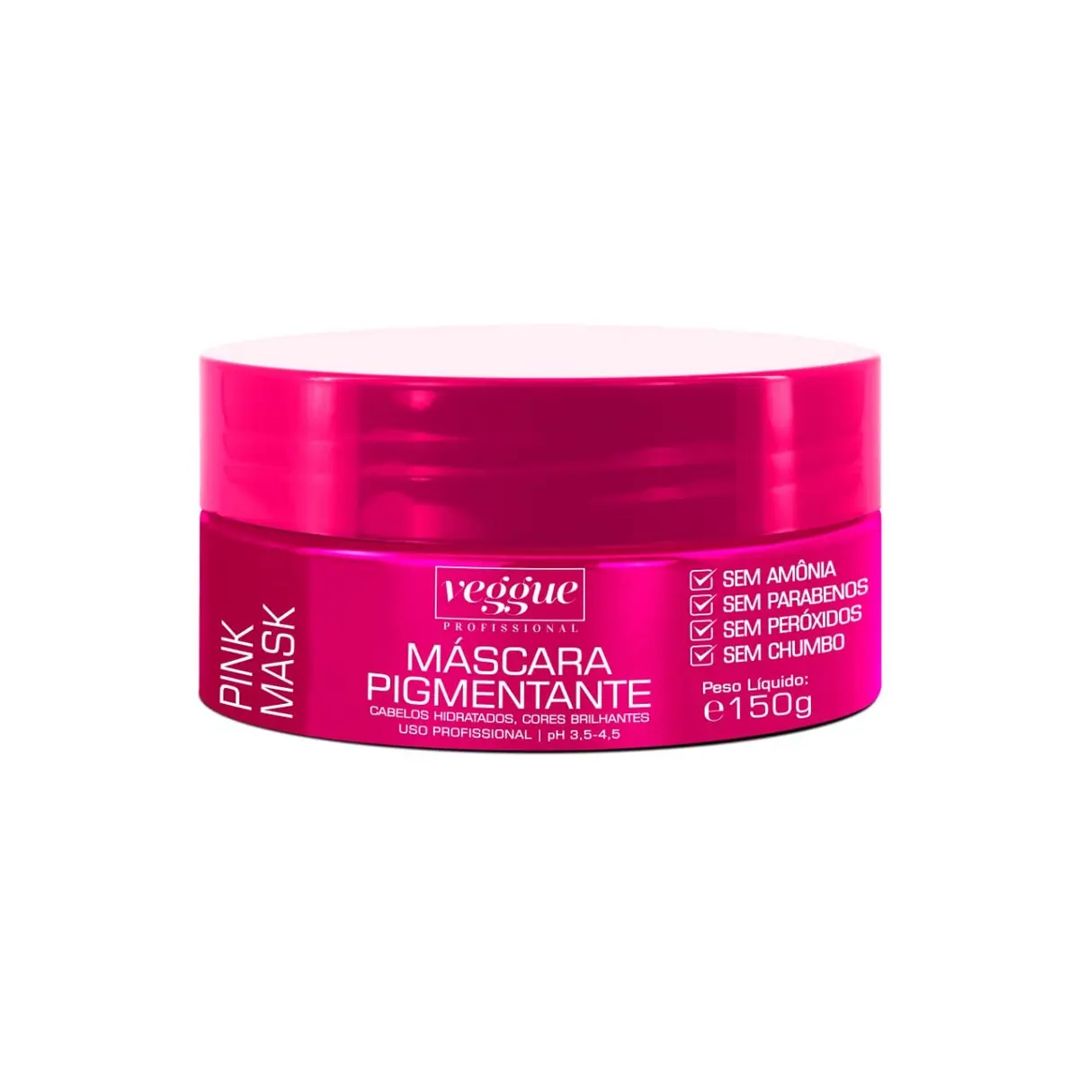 Máscara Capilar Matizadora Rosa Pink Veggue 150mL - 1
