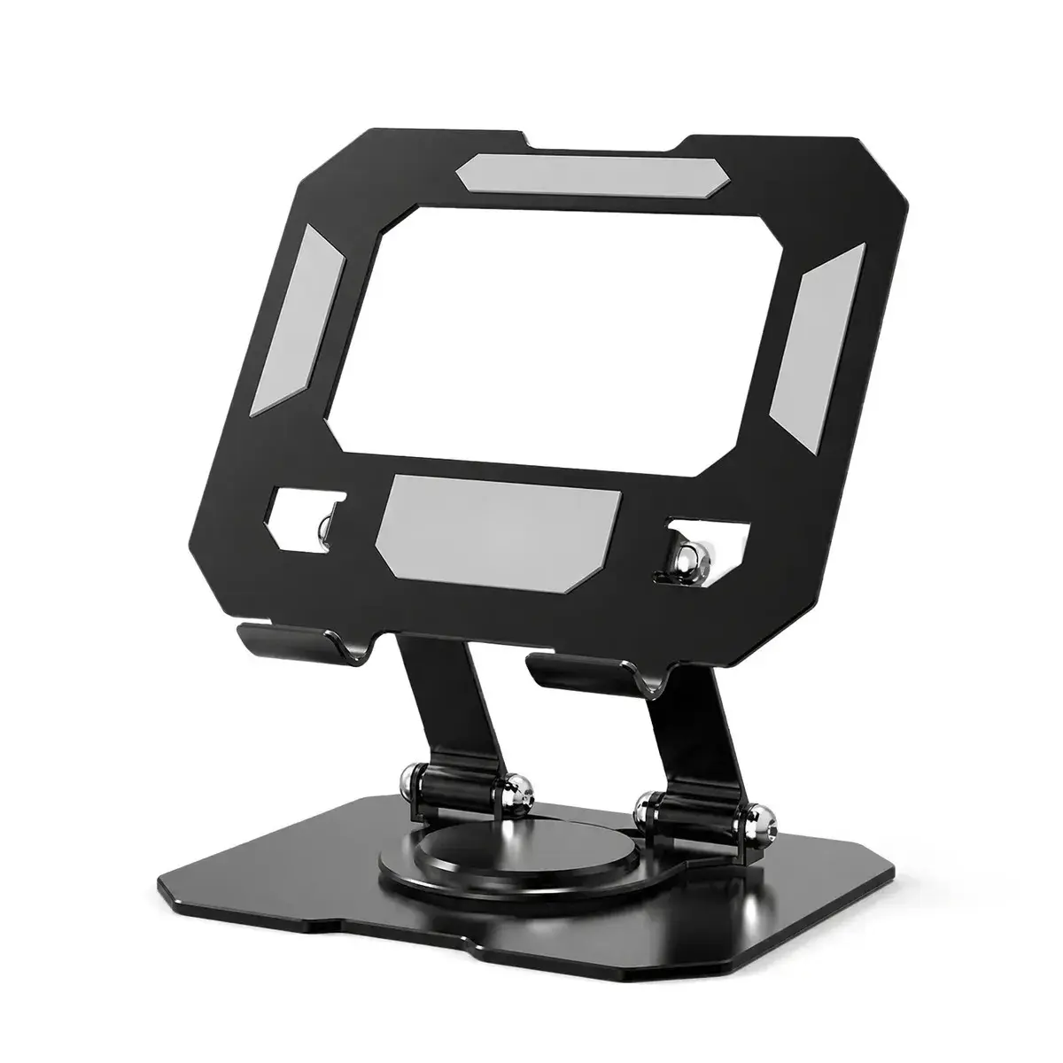 Suporte Notebook Suporte Metalico Suporte 360 Notebook Suporte De Nootbook Base Notebook Suporte Pc Ajustavel Ergonomico Escritorio Home Office Mesa Aluminio Portatil Rotacao 360 Graus Altura Preto - 1