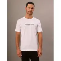 Camiseta Masculina de Algodão Slim Estampa Centro Cidades Calvin Klein Jeans - Branco Camiseta Masculina de Algodão Slim Estampa Centro Cidades Calvin Klein Jeans Branco Ggg
