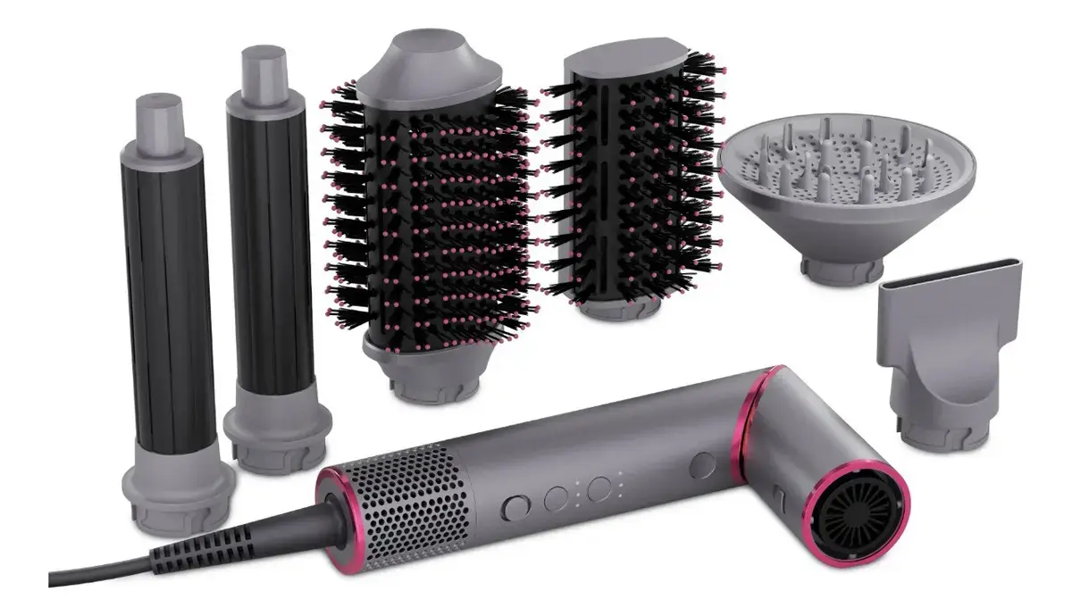 Secador de Cabelo PSD16A com 6 Acessórios 1450W Motor BLDC Philco Cinza E Rosa