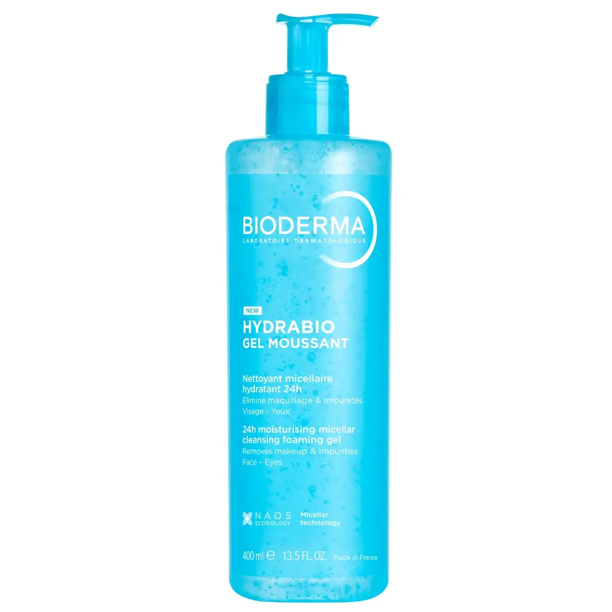 BIODERMA Hydrabio Gel Moussant Gel de Limpeza Hidratante 400ml com Ácido Hialurônico para Peles Desidratadas - 1