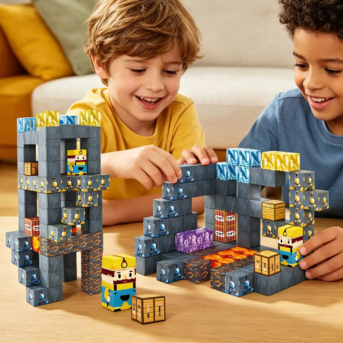 Blocos de Construção Magnéticos STEM Brinquedos Infantil 3D Cubos Montar 2.5cm (72 Peças)