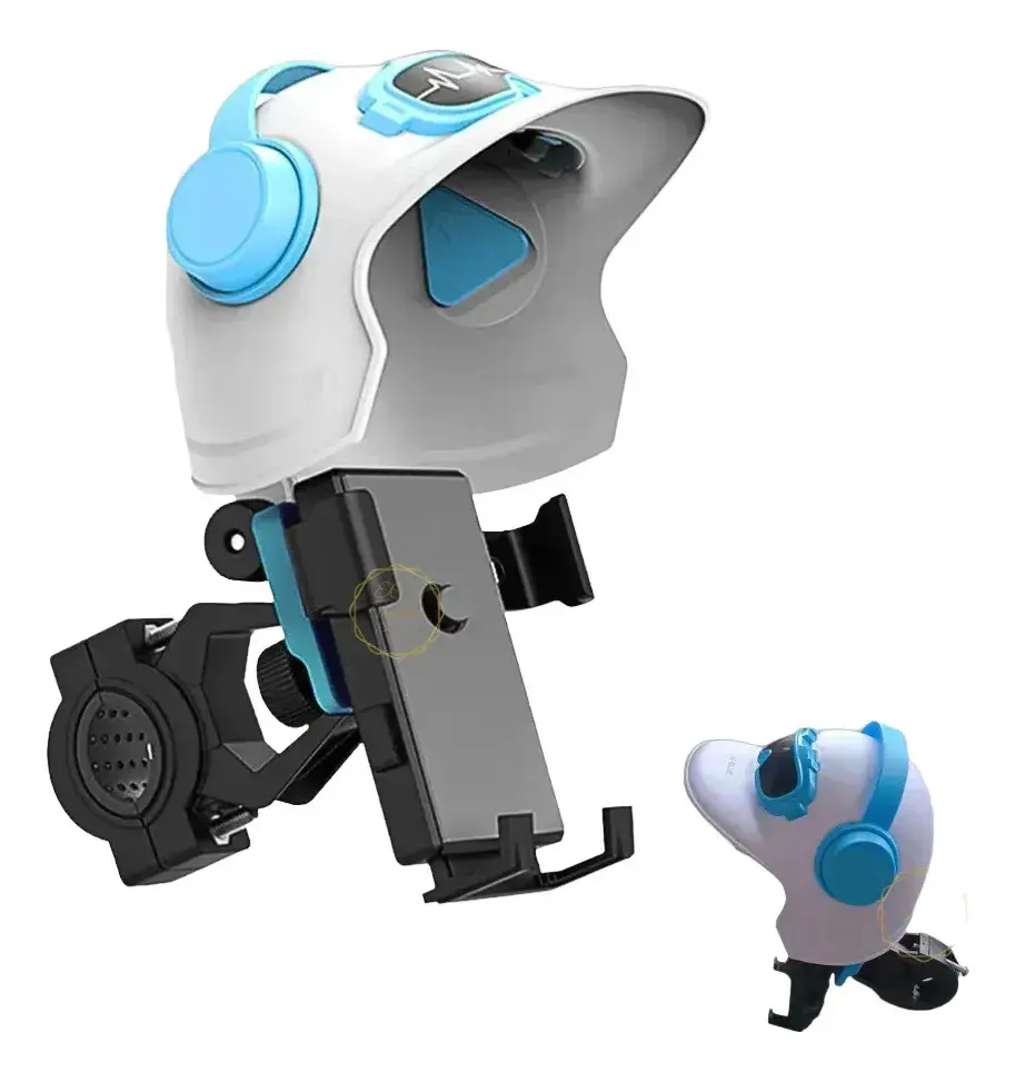 Suporte Celular Estilo Capacete Moto -proteção Solar E Chuva Cor Branco