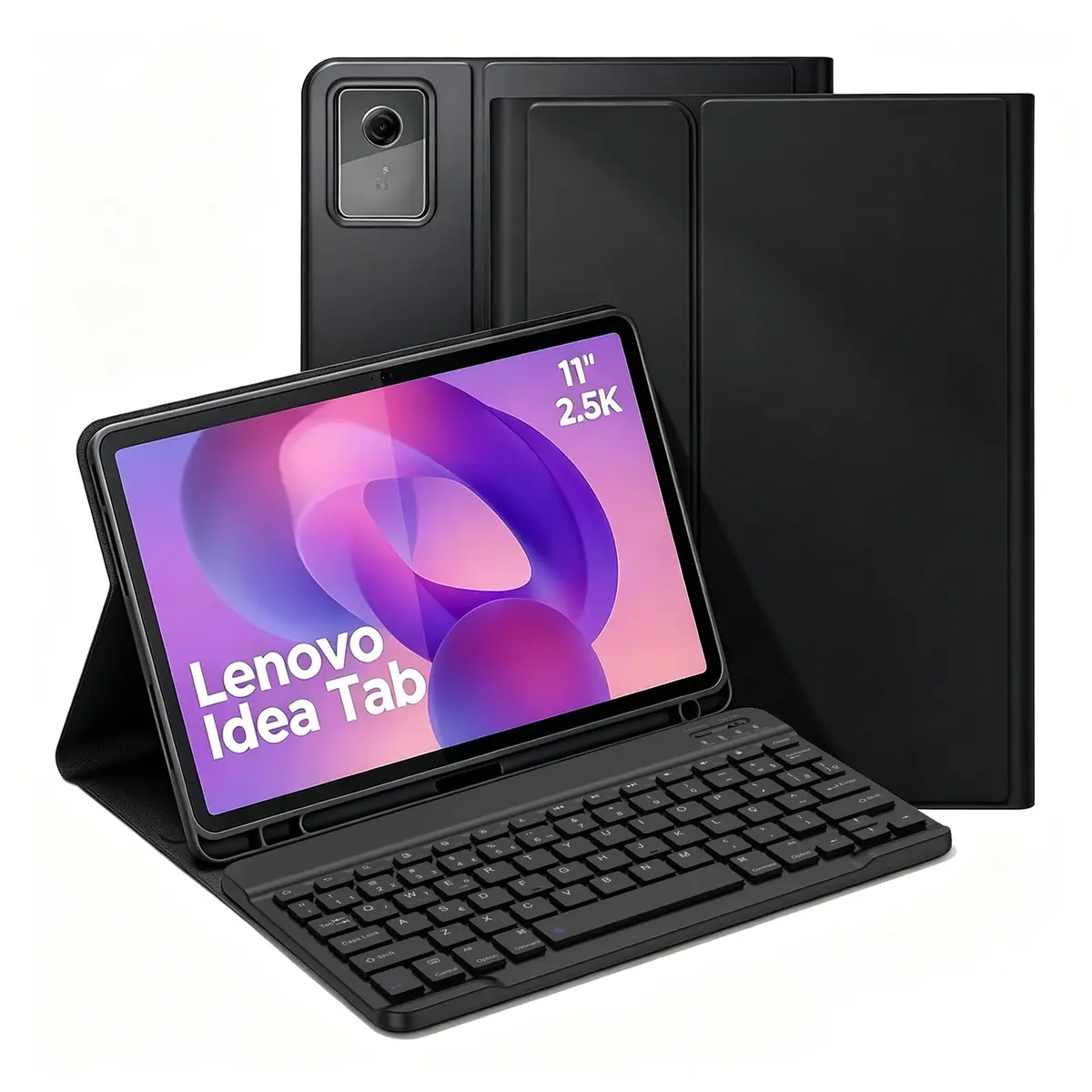 Capa com Teclado para Lenovo Idea Tab 11" 2025 TB336FU/TB336ZU | Layout em Português Brasileiro Teclado Destacável e Capa Tipo Fólio para Lenovo Idea Tab 11 Pulgadas 2025, Preto