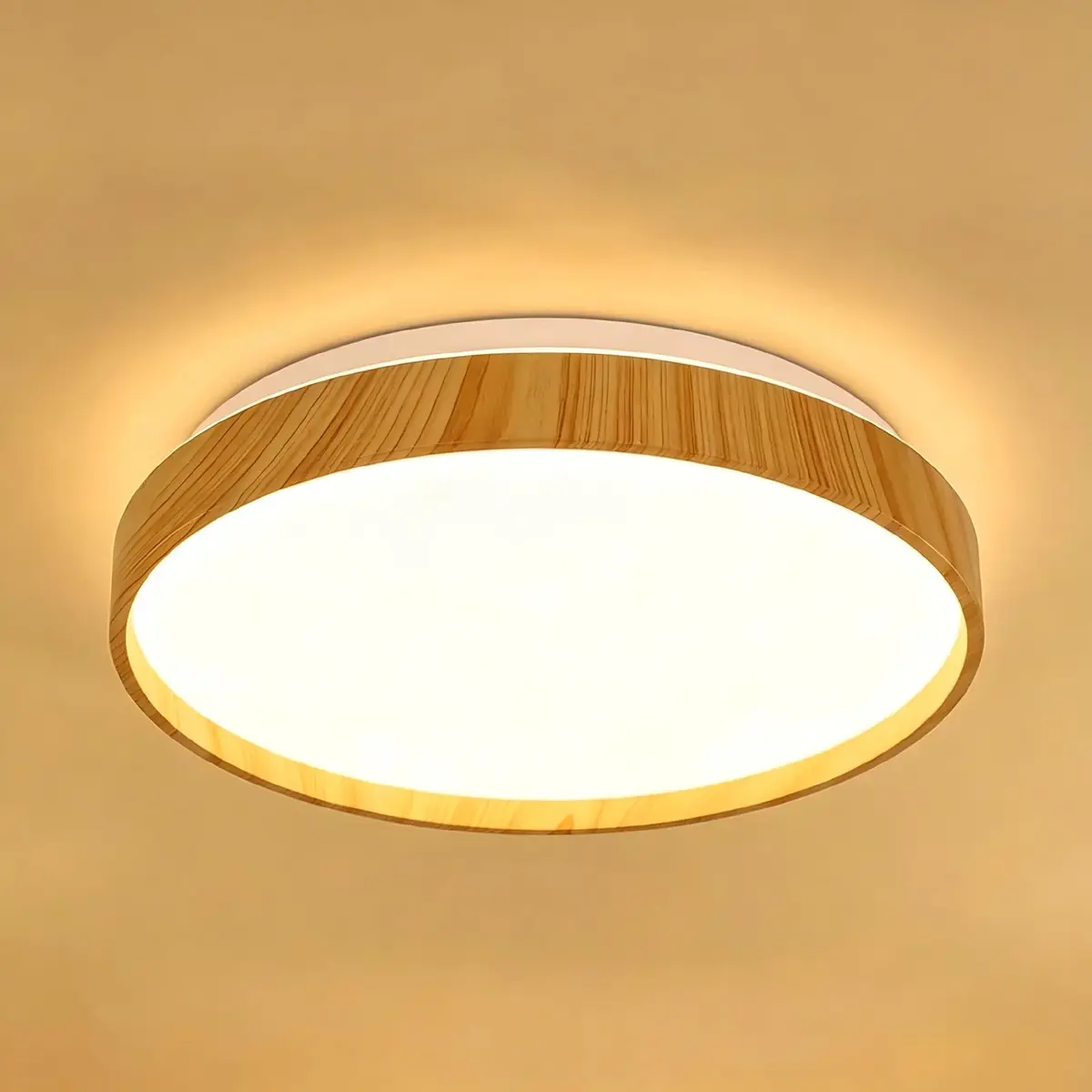 BEMMY Luminária de Teto 34CM, Luz De Teto com 3 Cores Claras para Sala de Jantar, Quarto, Cozinha, Café, Lustre de LED Pendente, Luminária Pendente de LED (85-265V)