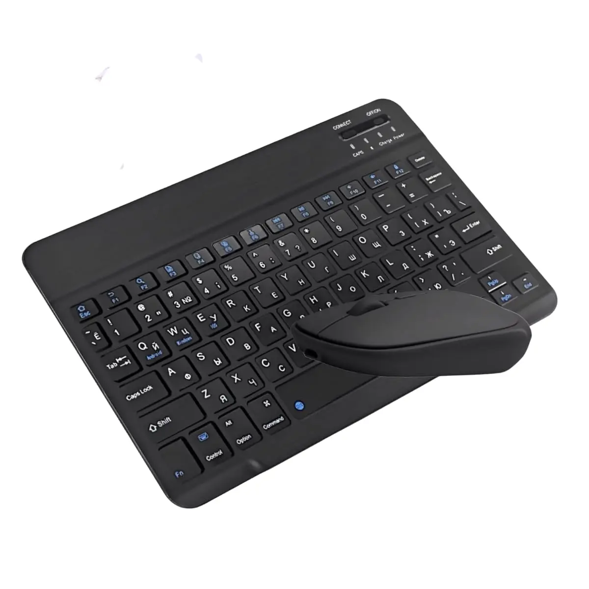 Combo Teclado e Mouse sem Fio Bluetooth Ultrafino e Recarregável para Tablets e Celulares Compatível com Windows/Mac/Android Para Lite P610 Tab S6 - Preto