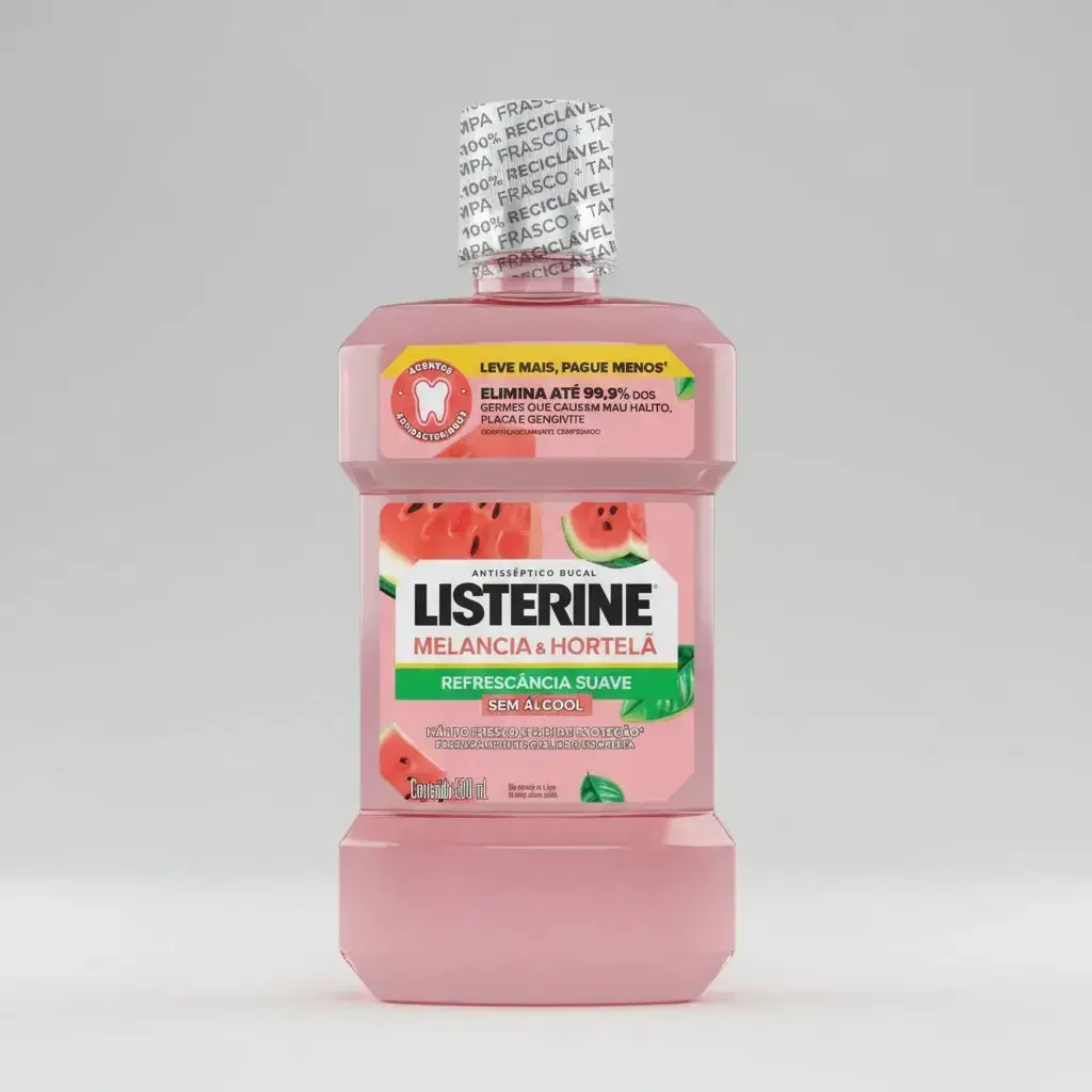 Enxaguante Bucal Melancia & Hortelã Sem Álcool 500ml Listerine thumbnail 5
