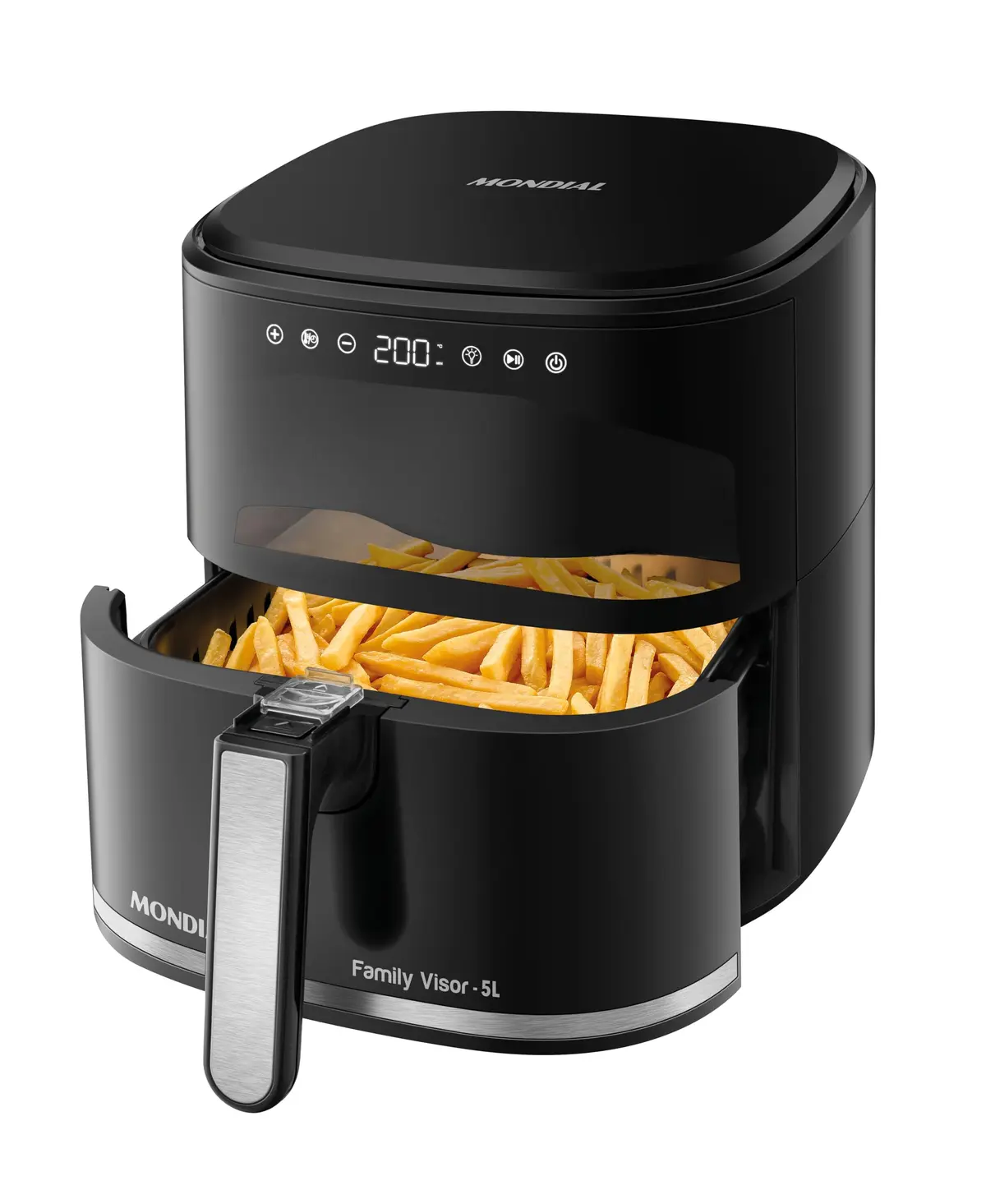 MONDIAL Fritadeira Sem Óleo Air Fryer Digital 5L, Preto, 2000W, 220V - AF-50-DV