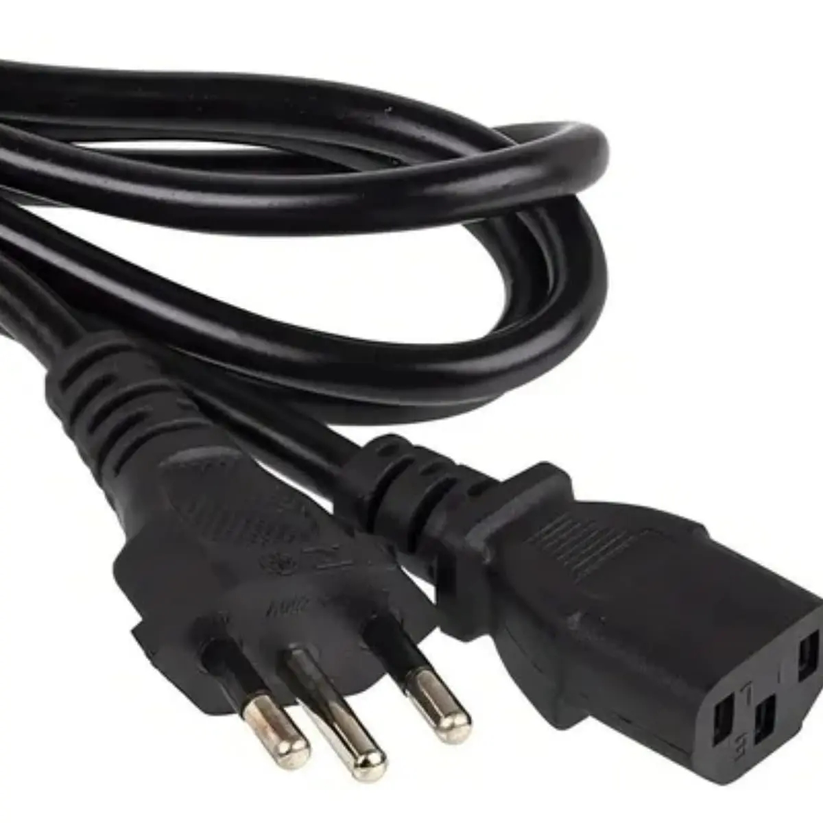 Cabo de Força 3 Pinos 10A Tripolar Universal 1,5m – Padrão Novo INMETRO, Bivolt 127/220V, Ideal para PC, Monitor, TV, Impressoras e Impressoras 3D - TYDA - 1