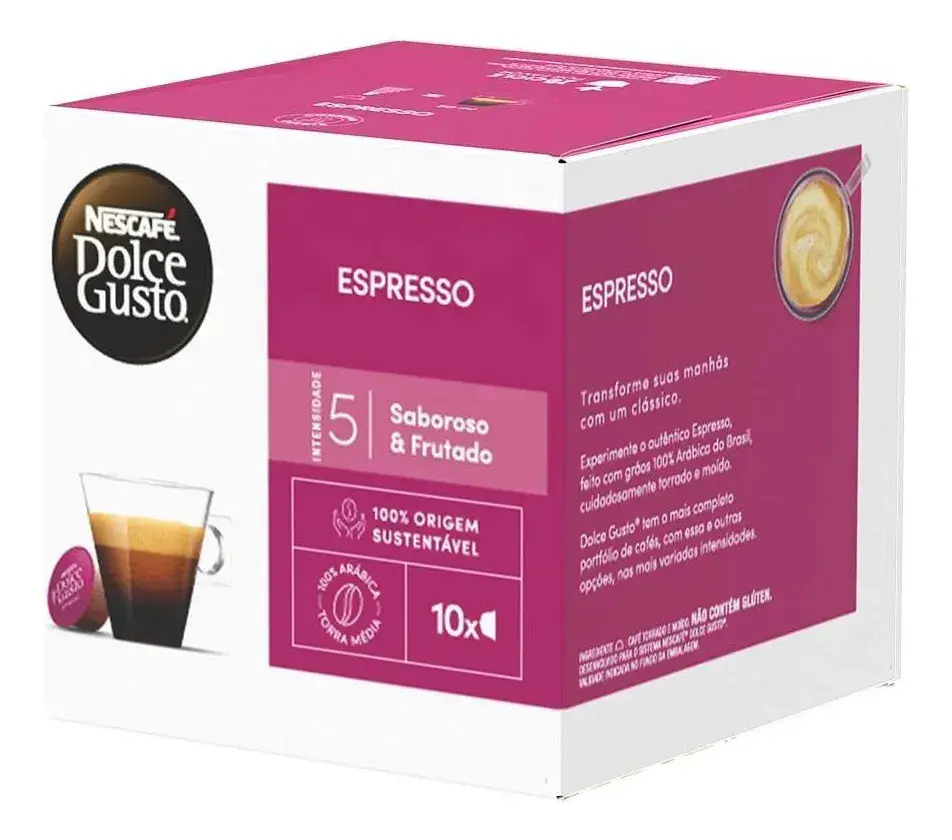 Café em Capsulas Dolce Gusto Espresso 10 unidades Nescafé thumbnail 2