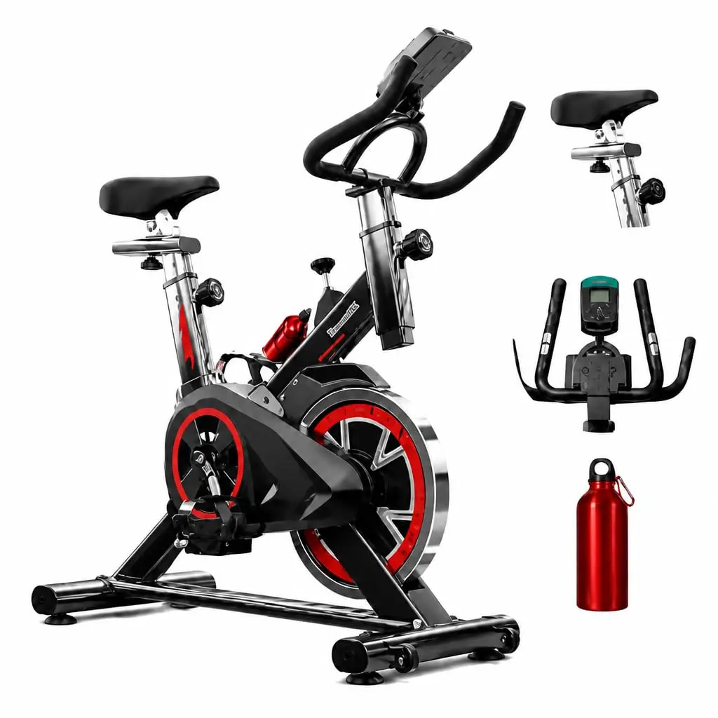 Bicicleta Ergométrica Bike Spinning Silenciosa Premium p/Casa Academia | Fitness, Emagrecimento e Cardio | Assento Ajustável, Painel Monitor, Regulagem de Carga, Design Confortável Bike Ergometrica