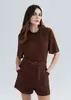 【Tam.: XP P M e G XG】Camiseta Básica Feminina Manga Curta Mid - Marrom - Hering - 1