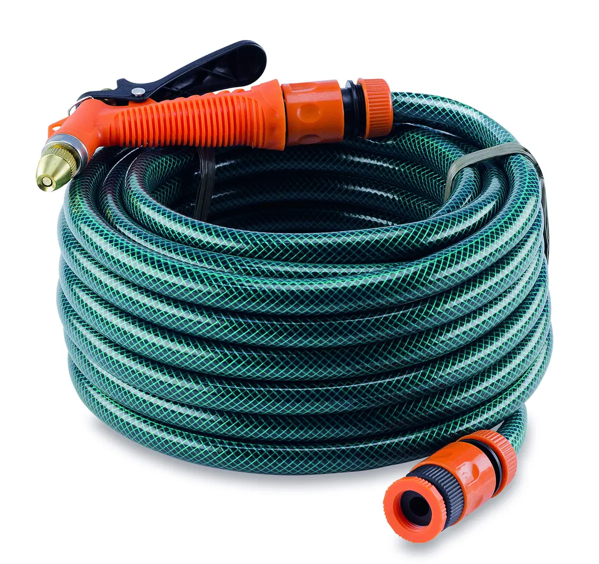 Force Line - Mangueira trancada 1/2" verde 10m hidro pistola