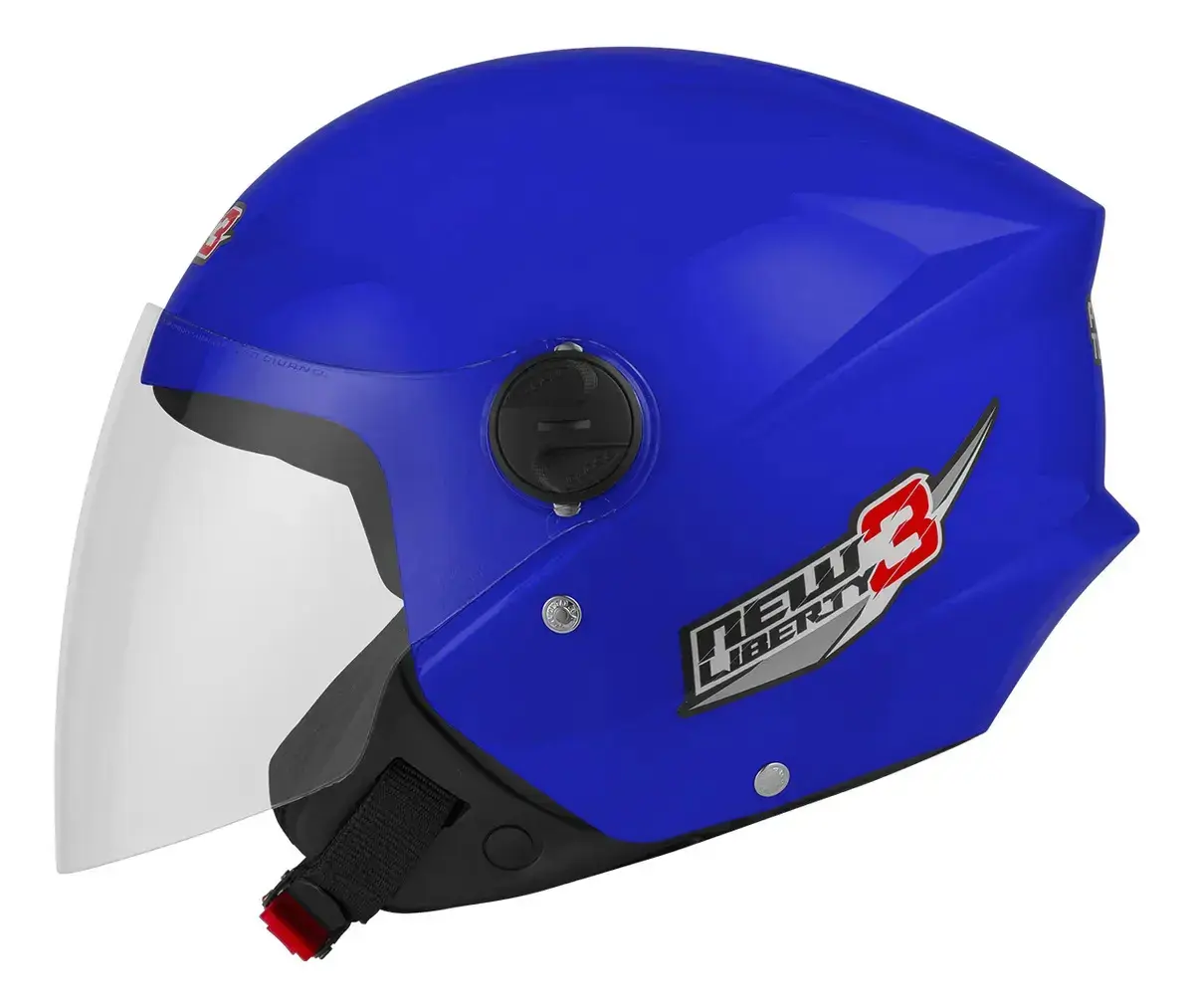 Capacete Moto Aberto Pro Tork New Liberty Three Amarelo Tamanho 56 Desenho Solid Viseira Cristal - 1