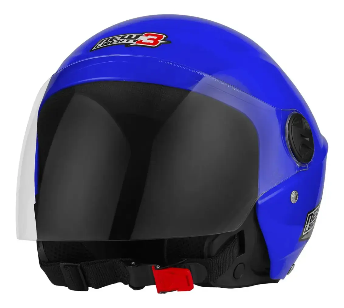 Capacete Moto Aberto Pro Tork New Liberty Three Amarelo Tamanho 56 Desenho Solid Viseira Cristal thumbnail 2