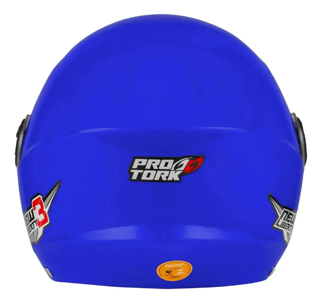 Capacete Moto Aberto Pro Tork New Liberty Three Amarelo Tamanho 56 Desenho Solid Viseira Cristal thumbnail 3