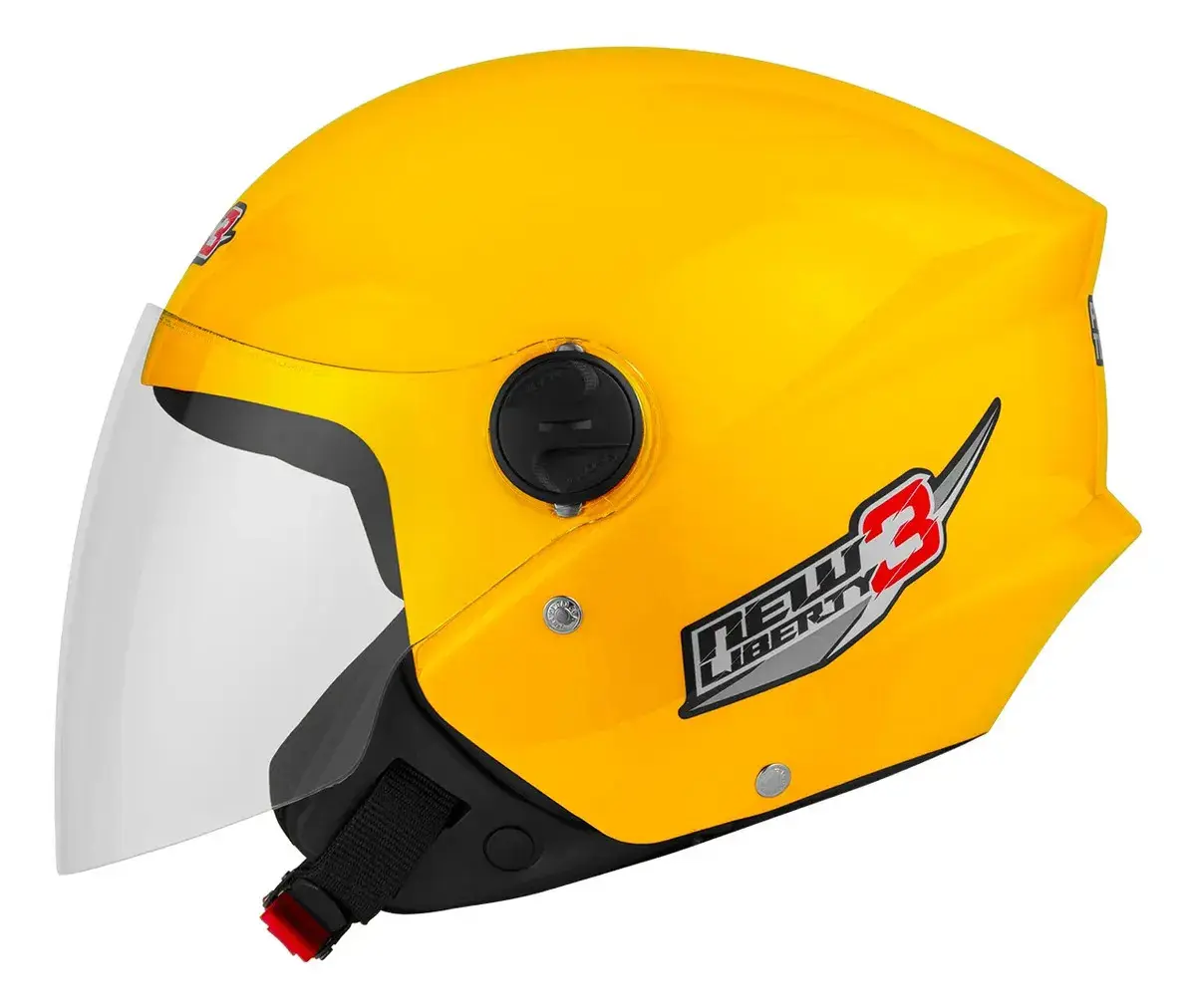 Capacete Moto Aberto Pro Tork New Liberty Three Amarelo Tamanho 56 Desenho Solid Viseira Cristal thumbnail 5