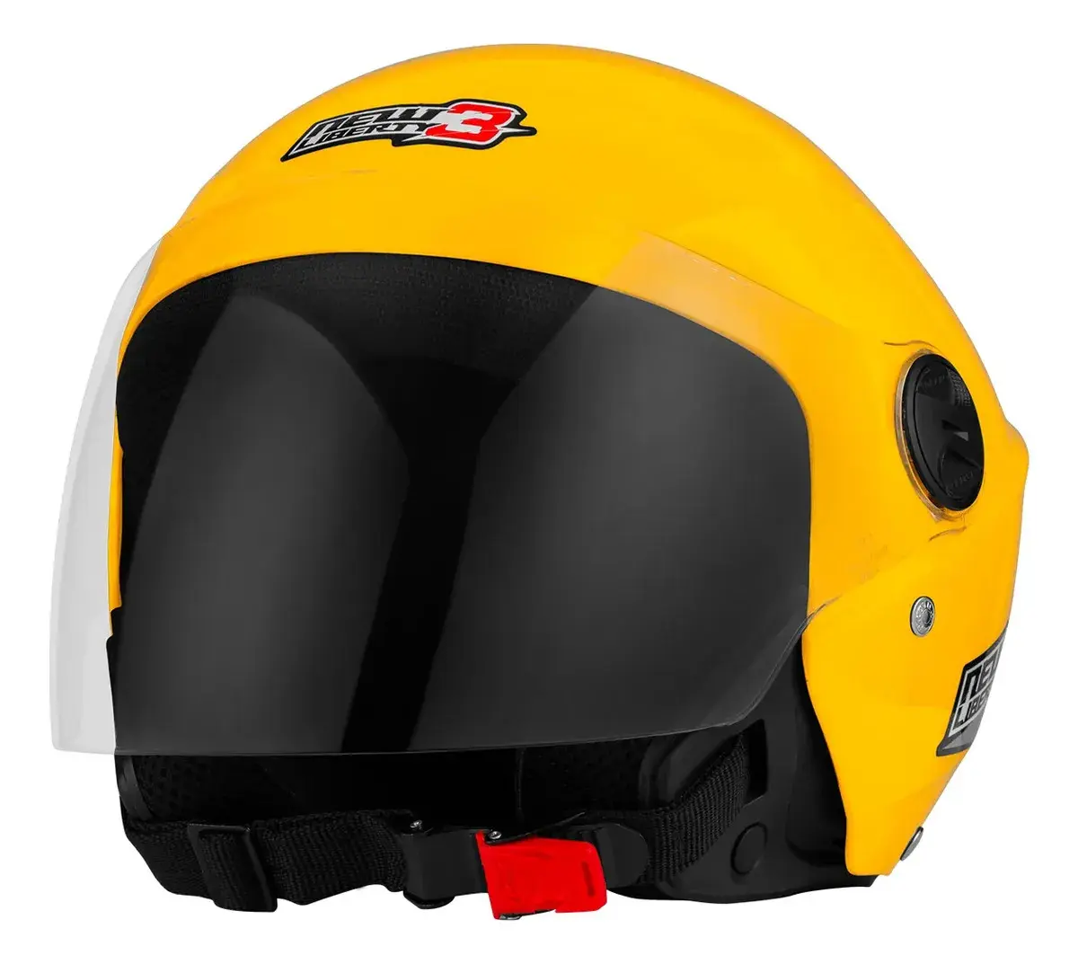 Capacete Moto Aberto Pro Tork New Liberty Three Amarelo Tamanho 56 Desenho Solid Viseira Cristal thumbnail 6