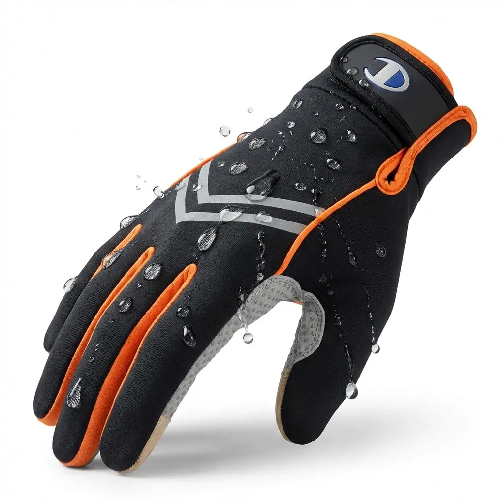 Luva Smart Grip Esportiva Touch Screen para Moto, Ciclismo, Corrida e Caminhada | Térmica com Forro Quente, Grip Antiderrapante, Zíper Ajustável, Proteção Vento e Umidade