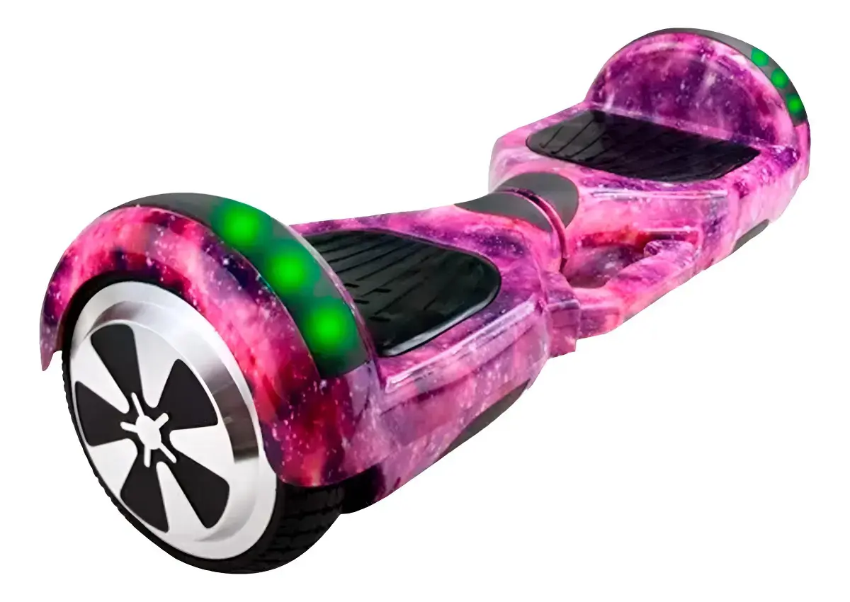 Skate elétrico hoverboard Smart Balance Hoverboard 6.5 Bluetooth Cor Rosa Galáxia Smart Balance