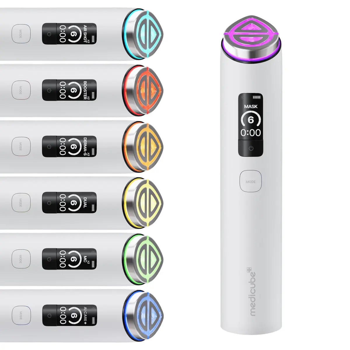 medicube Booster Pro X2™ | Dispositivo de beleza brilhante 7 em 1 | Cuidados 2X para brilho, poros, definição de pele e brilho | Modos de aumento de máscara dupla e folha personalizados | Dispositivo
