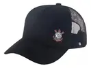 Boné Trucker Corinthians Preto 3D Licenciado - 1