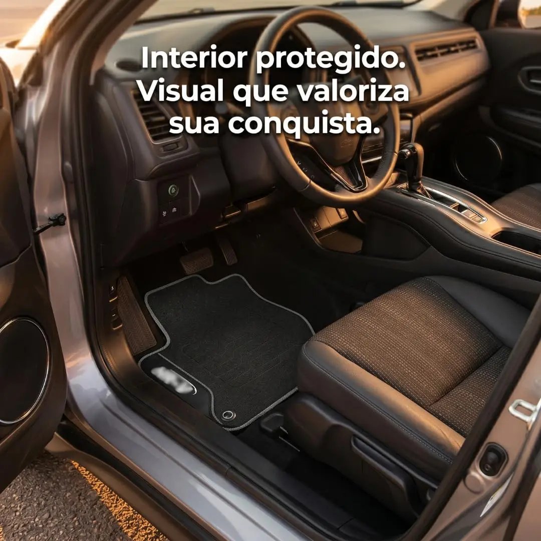 Tapete HRV 2019 2020 2021 2022 Tapete de Borracha para Carro HRV Jogo 3 peças Premium