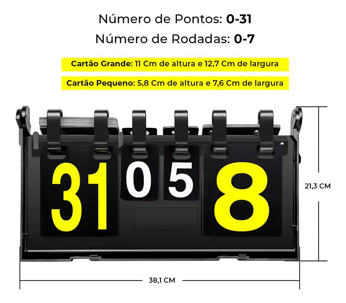 Placar De Mesa Dobrável Marcador Contador Manual Volei Futevôlei Futebol Esporte Forte Triboshop thumbnail 2