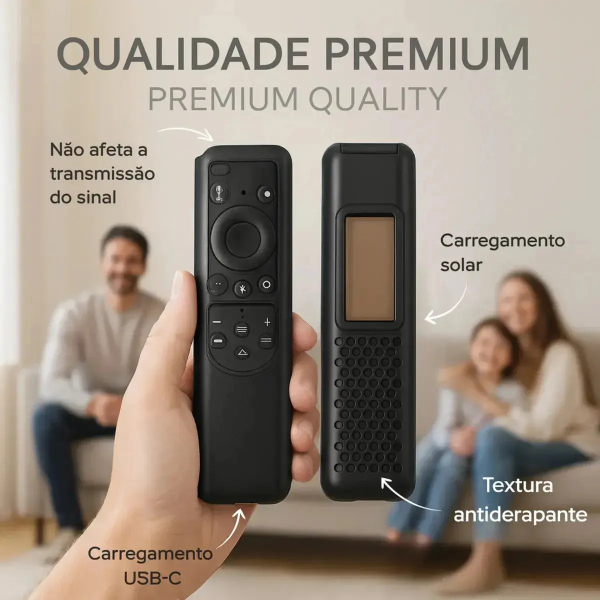Capa Para Controle Samsung BN59-01432A de Silicone Com Aro thumbnail 4