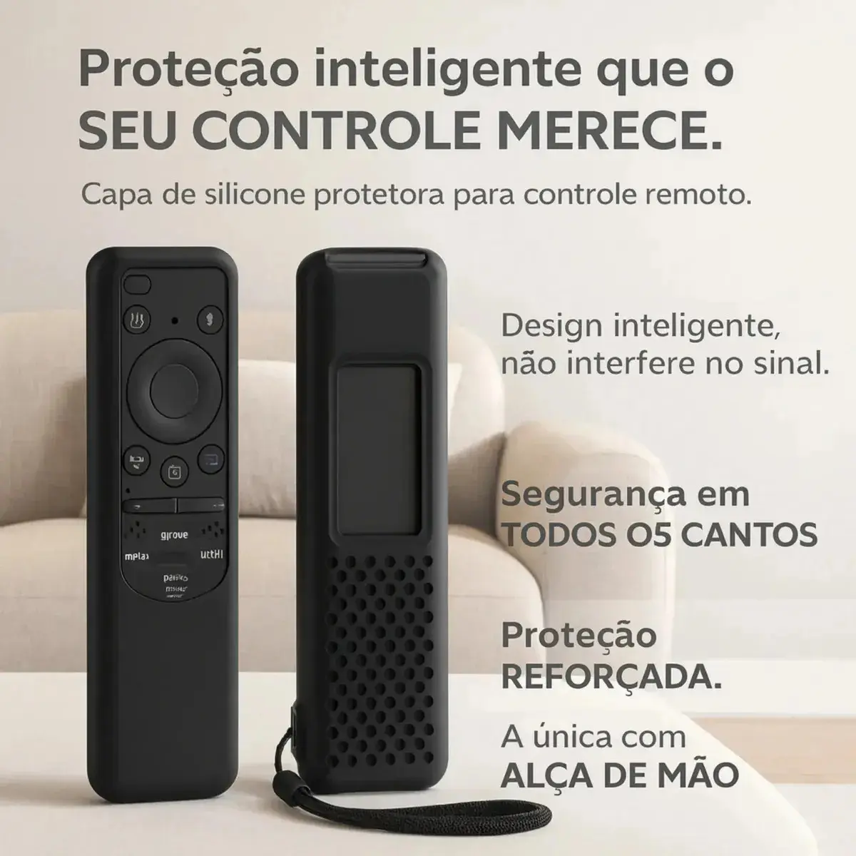 Capa Para Controle Samsung BN59-01432A de Silicone Com Aro thumbnail 6