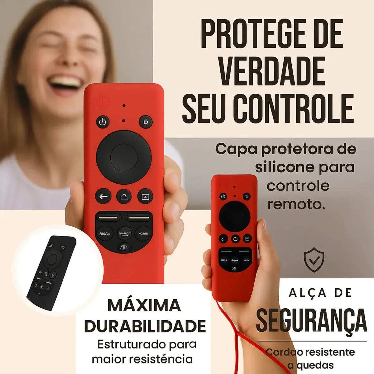 Capa Para Controle Samsung BN59-01432A de Silicone Com Aro thumbnail 9