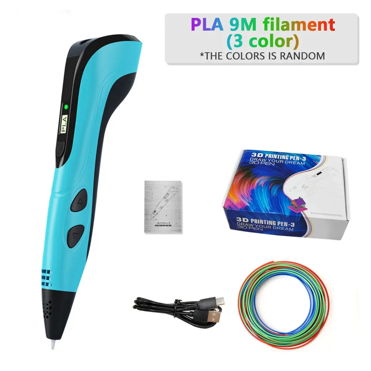 NOVO 2026 Caneta de Impressão 3D, Conjunto de Caneta 3D para Crianças, Presente Criativo DIY de Aniversário e Natal para Crianças, com Display LCD e Filamento PLA - 1