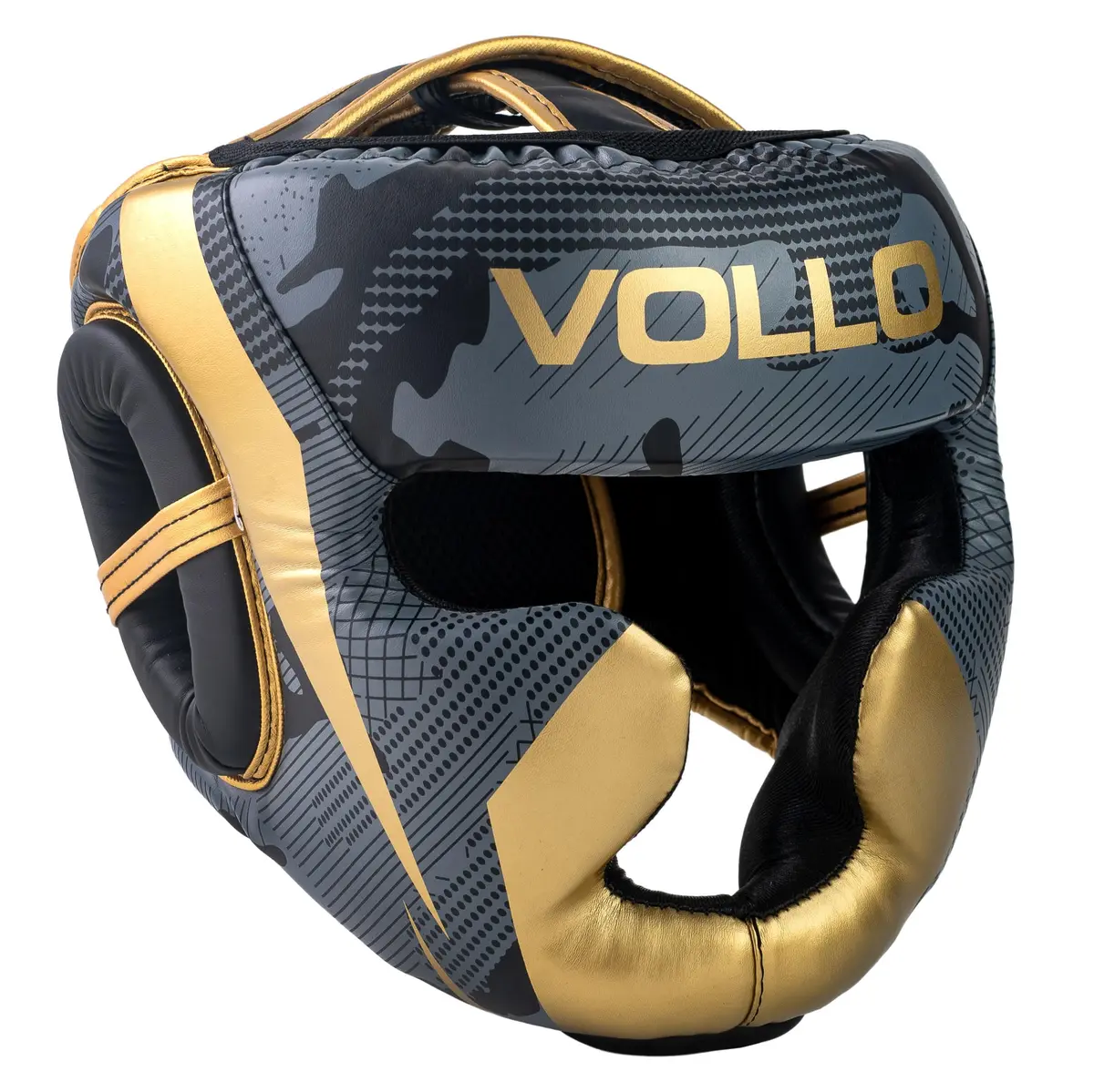 Protetor de Cabeça Capacete Fechado Boxe Muay Thai Kickboxing G/GG PU Vollo - 1