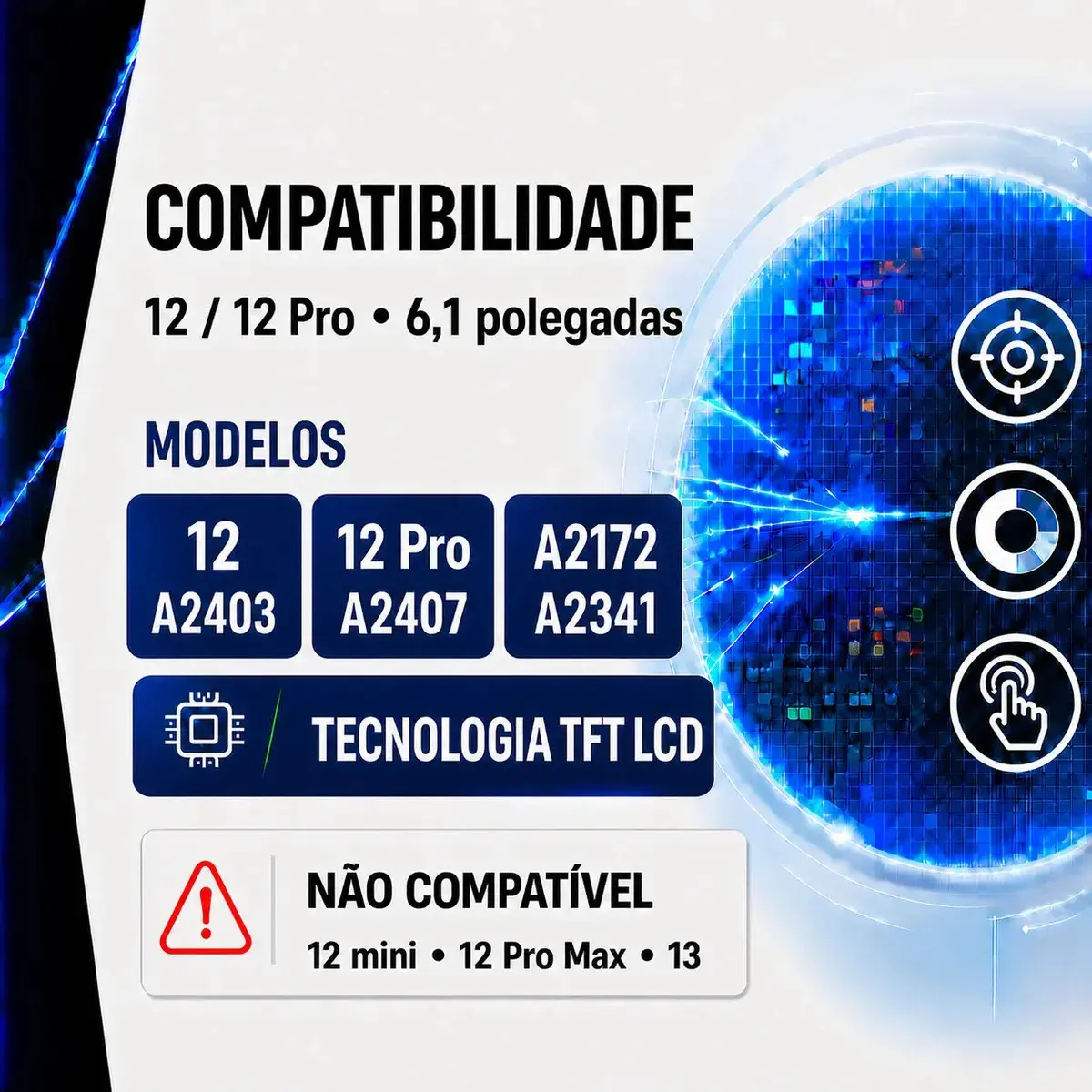 Tela Compatível iPhone 12/12 Pro Top + Brinde / Frontal Display Lcd Touch Módulo 4 STORE PREMIUM thumbnail 2