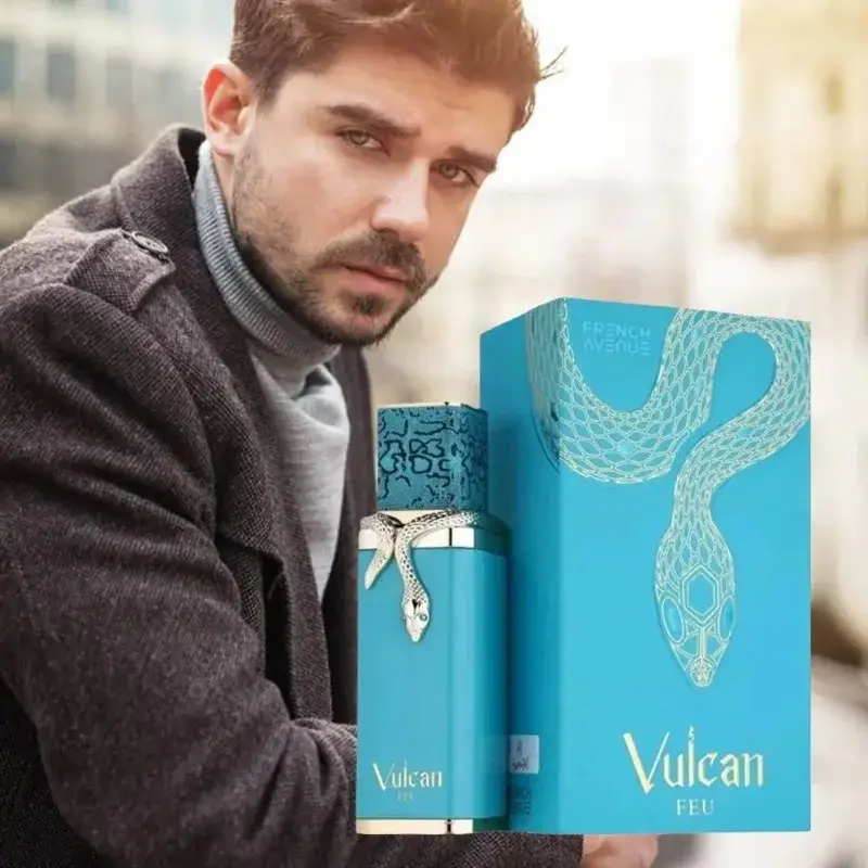 Fragrância Vulcan Feu Perfume Árabe do Oriente Médio Dubai Unissex Fragrância de Longa Duração Eau De Parfum Para Homens e Mulheres Luxuoso - 1