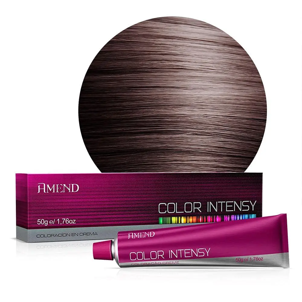 Coloração 4.0 Castanho Médio 50g | Amend Color Intensy | Castanho médio radiante com queratina vegetal e máxima cobertura dos brancos.
