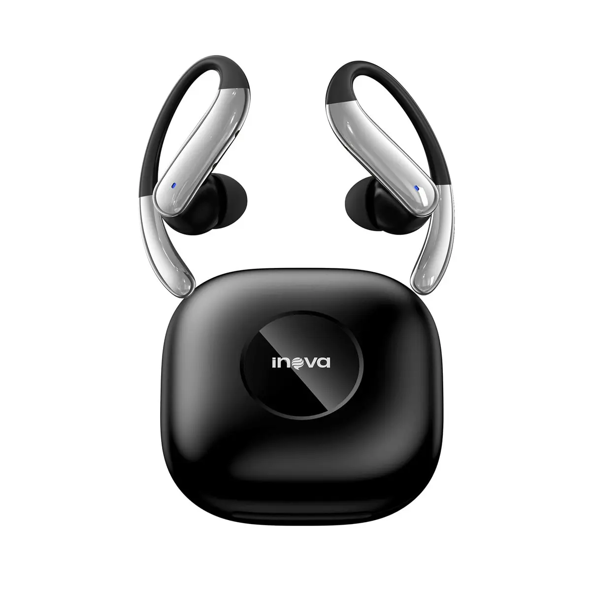 Fone de Ouvido Sem Fio, INAVA, Fone de Ouvido Esportivos Bluetooth 5.4, 48 Horas, com Indicador LED de Bateria, Prova d'água IPX7, Adequados para Exercícios Físicos e Corrida - Preto - 1