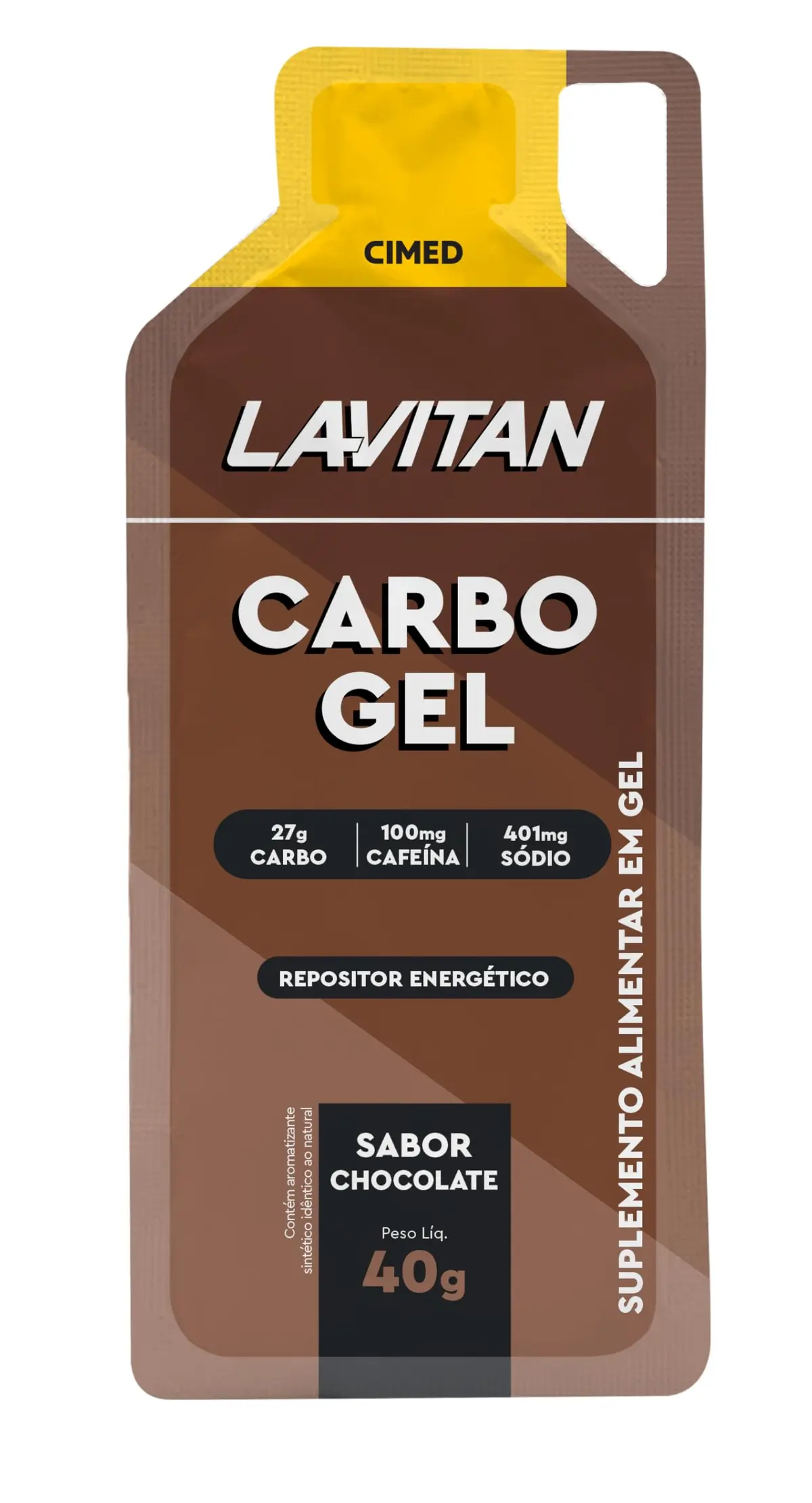 Lavitan Carbogel Sabor Chocolate 40g com 10 unidades