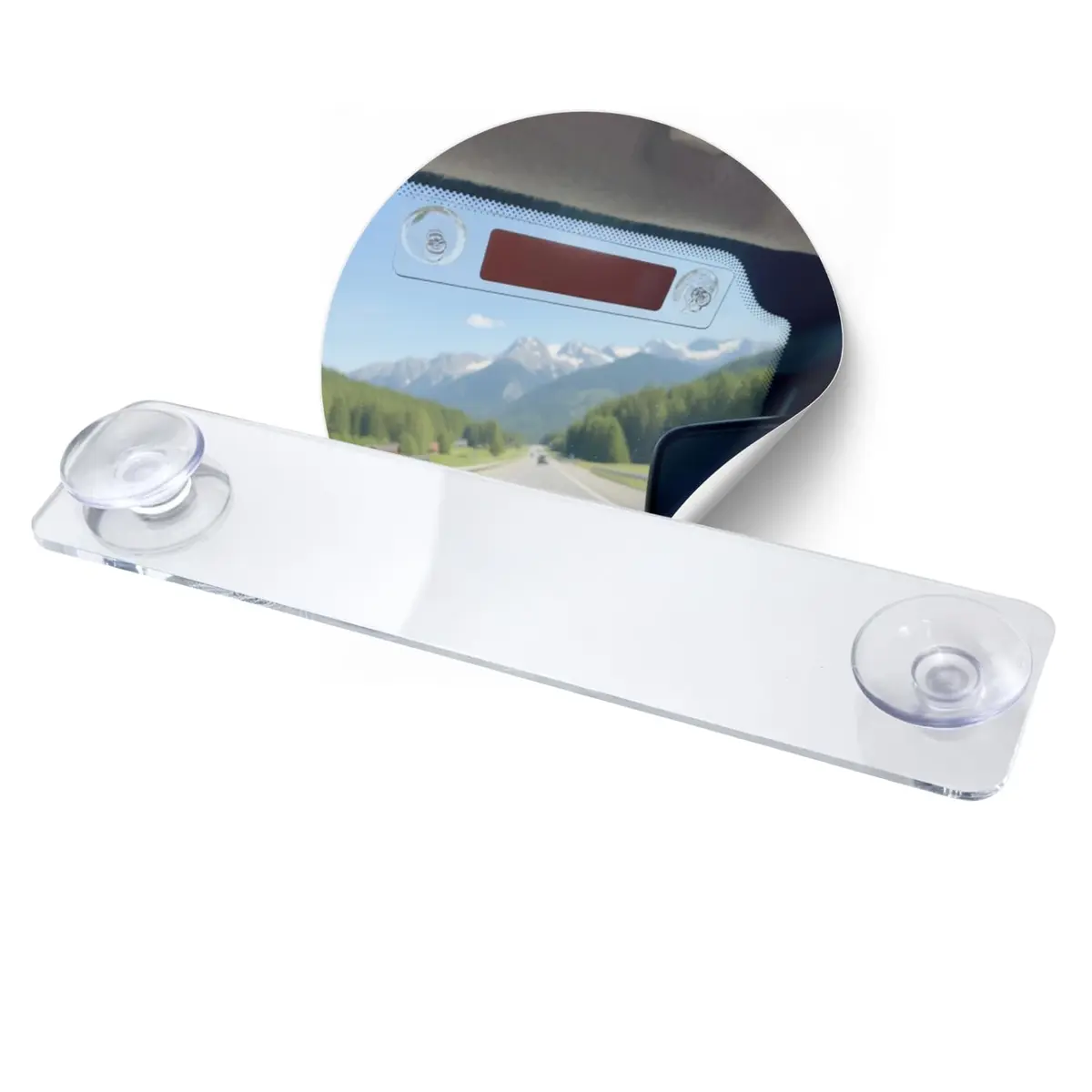 Suporte Para-Brisa com Ventosa Compatível com Tag Veicular Pedágio Sem Parar Tamanho 13,5 x 2,7 cm