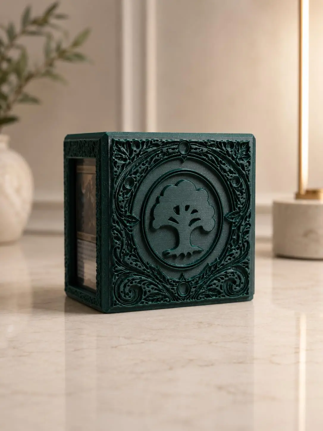 Deck Box Compatível com MTG Verde | Para Magic: The Gathering, Armazenamento de Cartas