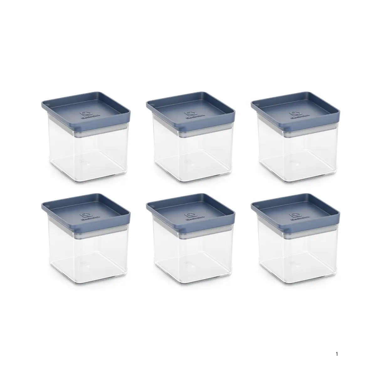 Electrolux Kit 6 Potes Herméticos Organizadores 0,7L | Vedação Silicone, Empilhável e Modular - 1