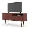 Rack Patrimar Brito com 137 cm de Largura, Ideal para TV de até 52” - Marsala - 1