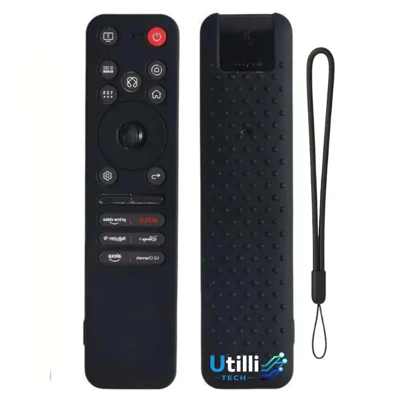 Capa Para Controle Remoto LG Magic MR25GA de Silicone Premium Preto Brilha no Escuro - 1