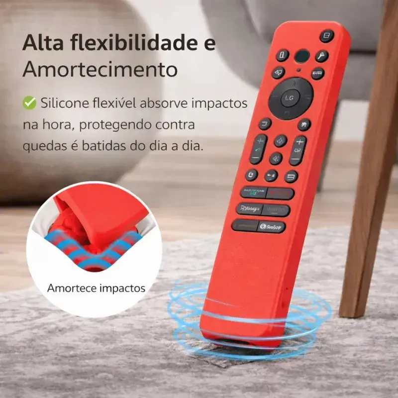 Capa Para Controle Remoto LG Magic MR25GA de Silicone Premium Preto Brilha no Escuro thumbnail 8