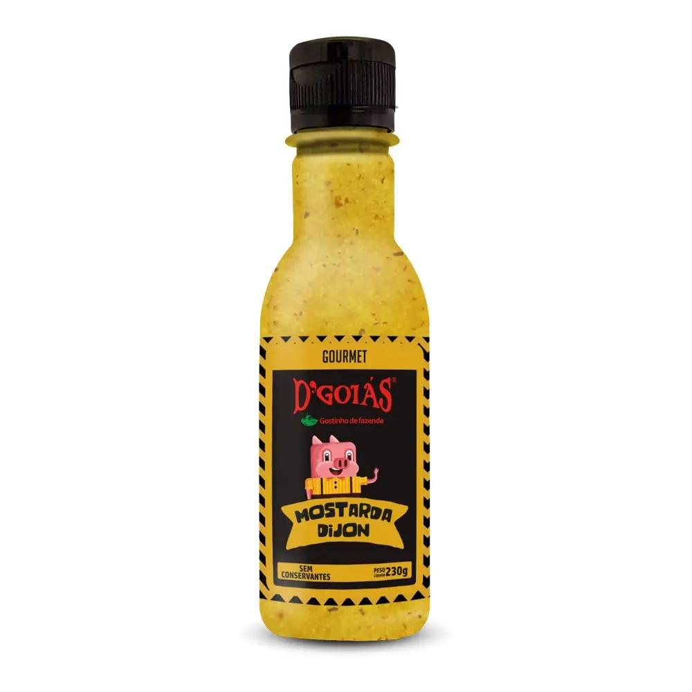 Molho Gourmet de Mostarda Dijon DGOIAS, 230g | Embalagem PET