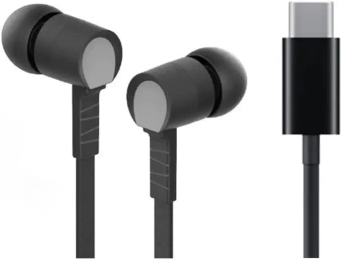 Fone de Ouvido com Fio Premium com Microfone e Controle de Volume, Anti-Ruído (99,15%), Cabo Antitramado, Compatível com Samsung, Motorola, LG e Smartphones USB-C - Preto – 5G - 1