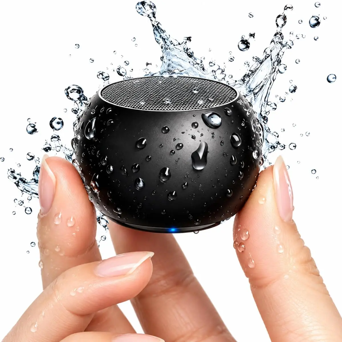 Caixa de Som Bluetooth Portátil Preta Caixinha Pequena 5.0 Recarregável | Som Alto - Material Liga de Alumínio - Mini Caixinha de Som - Potência 3W - Design Compato Moderno
