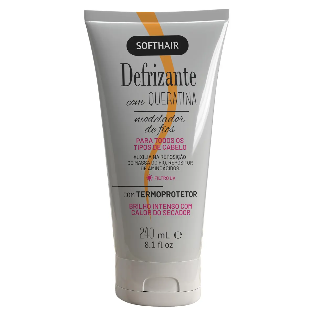 Defrizante Queratina (Pequeno), Soft Hair, 240 ml